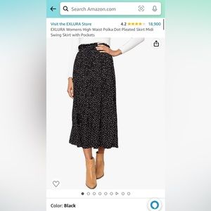 Polka dot midi skirt